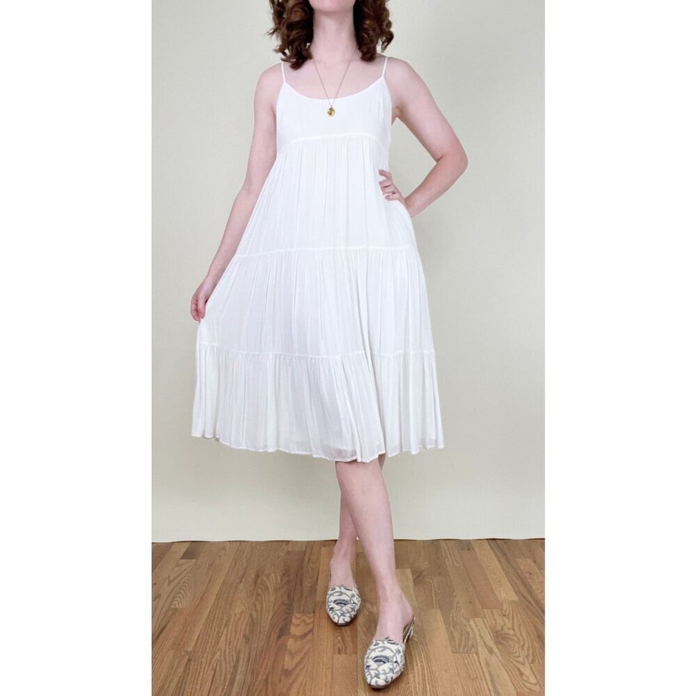 Club Monaco Julidi Midi Dress Tiered Flowy Wedding Bridal Engagement Baby Shower
